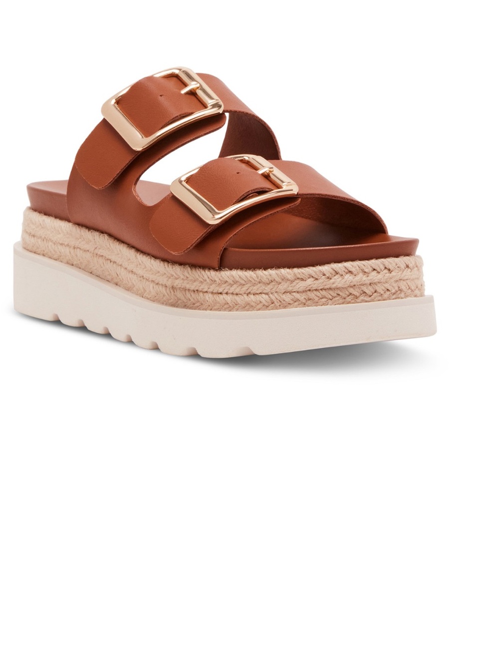 Madden Girl Mythical Espadrille Platform Sandals Dark Caramel Women's Size 7